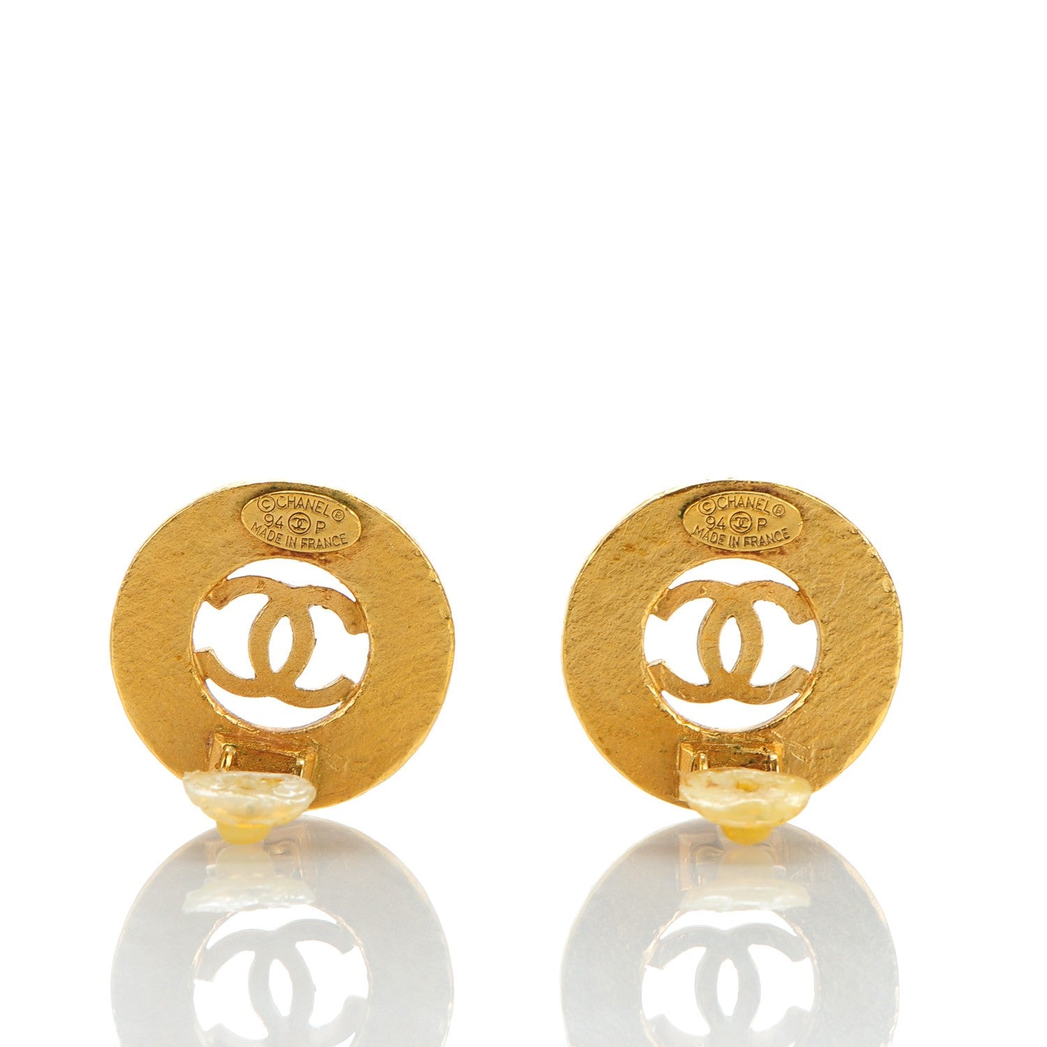 Chanel CC Clip On Earrings Gold 3 of 3