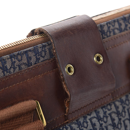 Christian Dior Monogram Tote Blue Brown 14 of 16