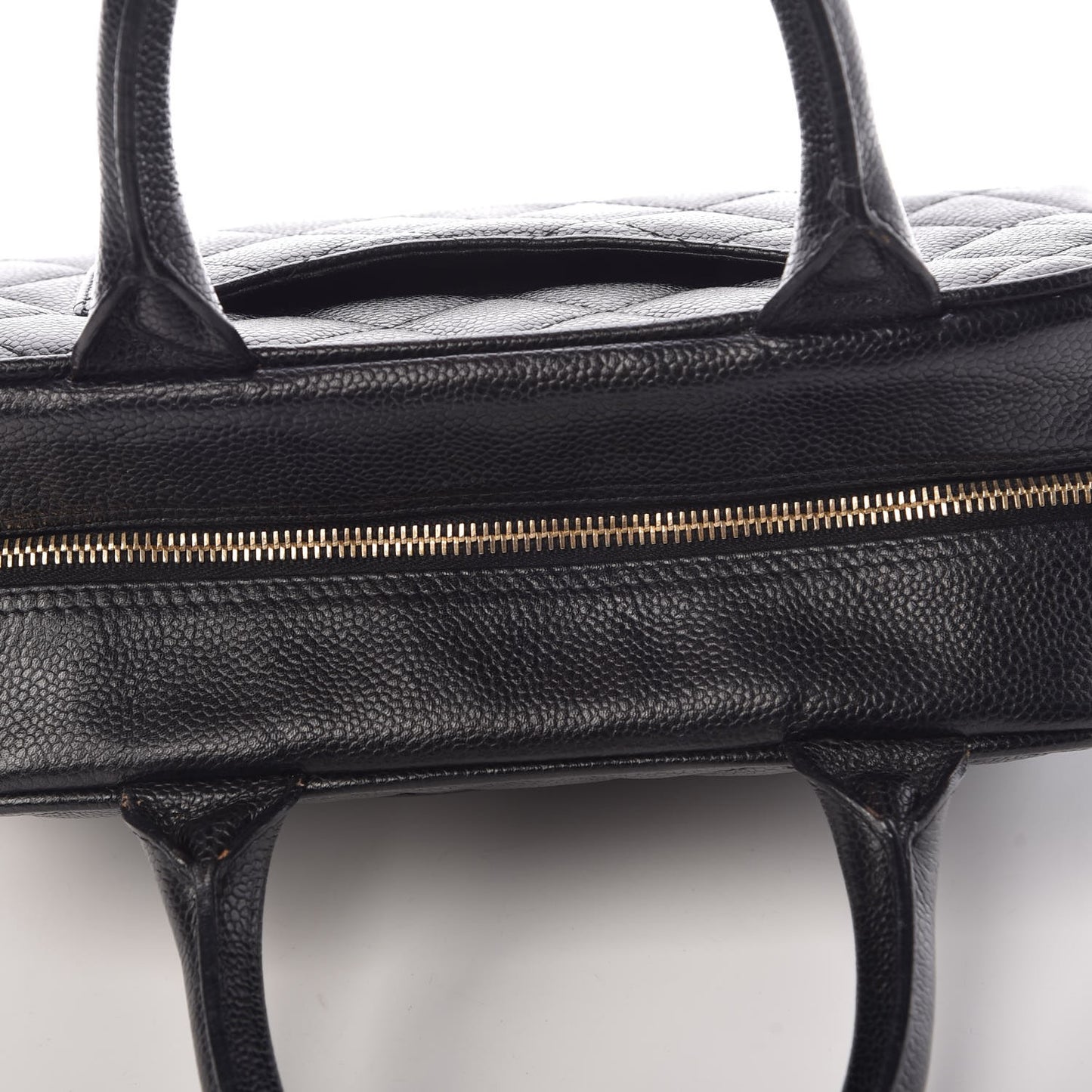 Caviar Quilted Small Bowler Black