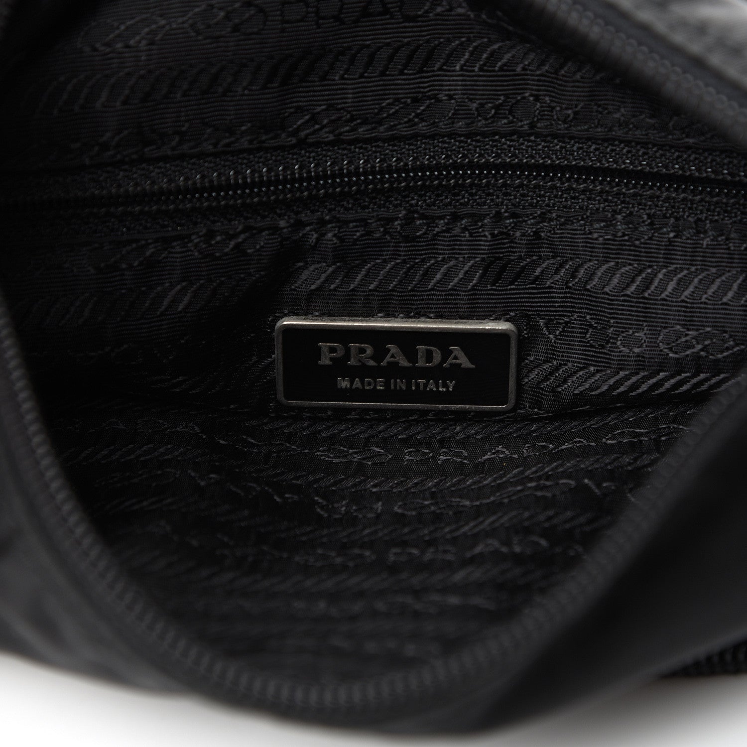 Prada Tessuto Nylon Single Buckle Messenger Bag Black 5 of 13