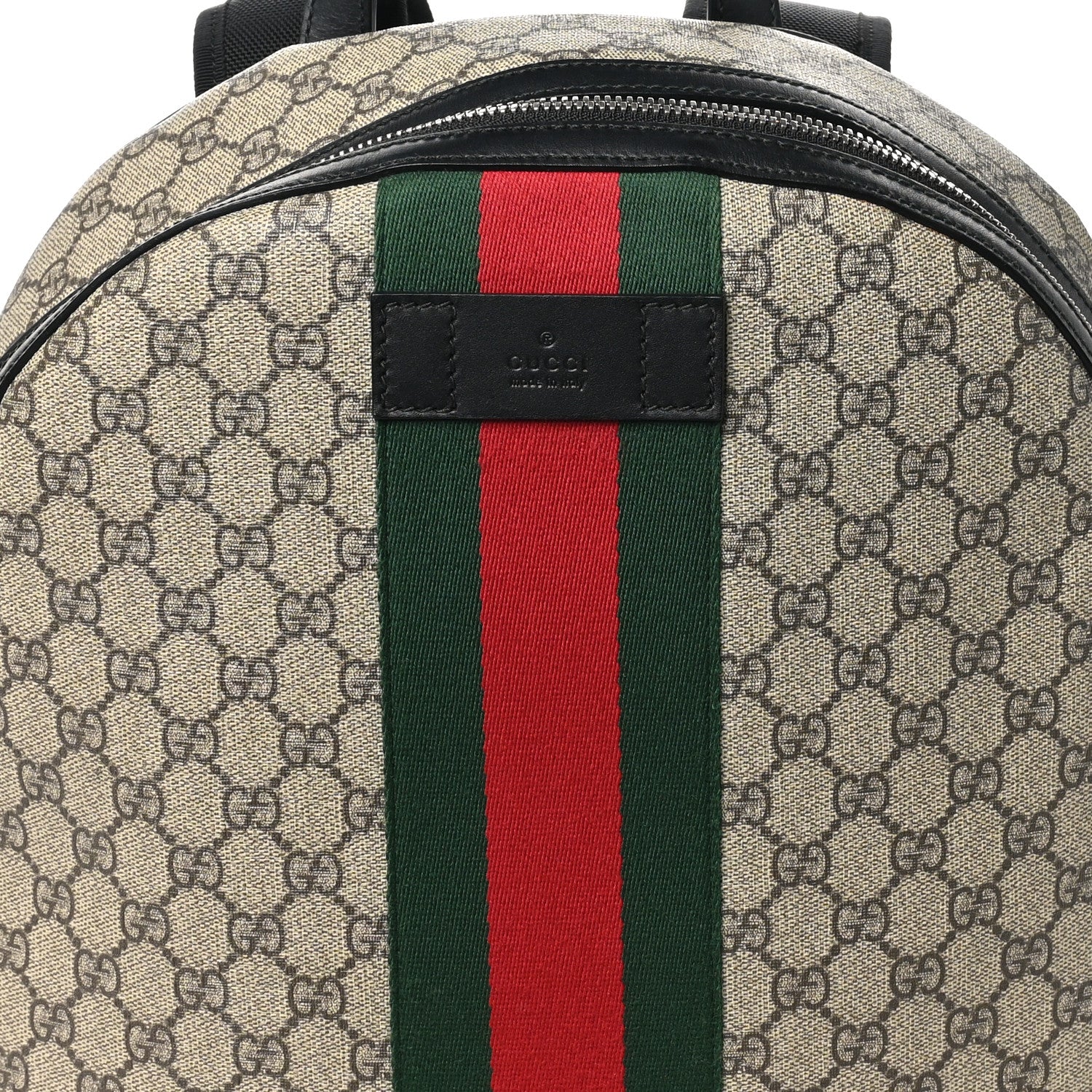 Gucci GG Supreme Monogram Web Dome Backpack Black 8 of 10