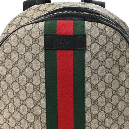 Gucci GG Supreme Monogram Web Dome Backpack Black 8 of 10