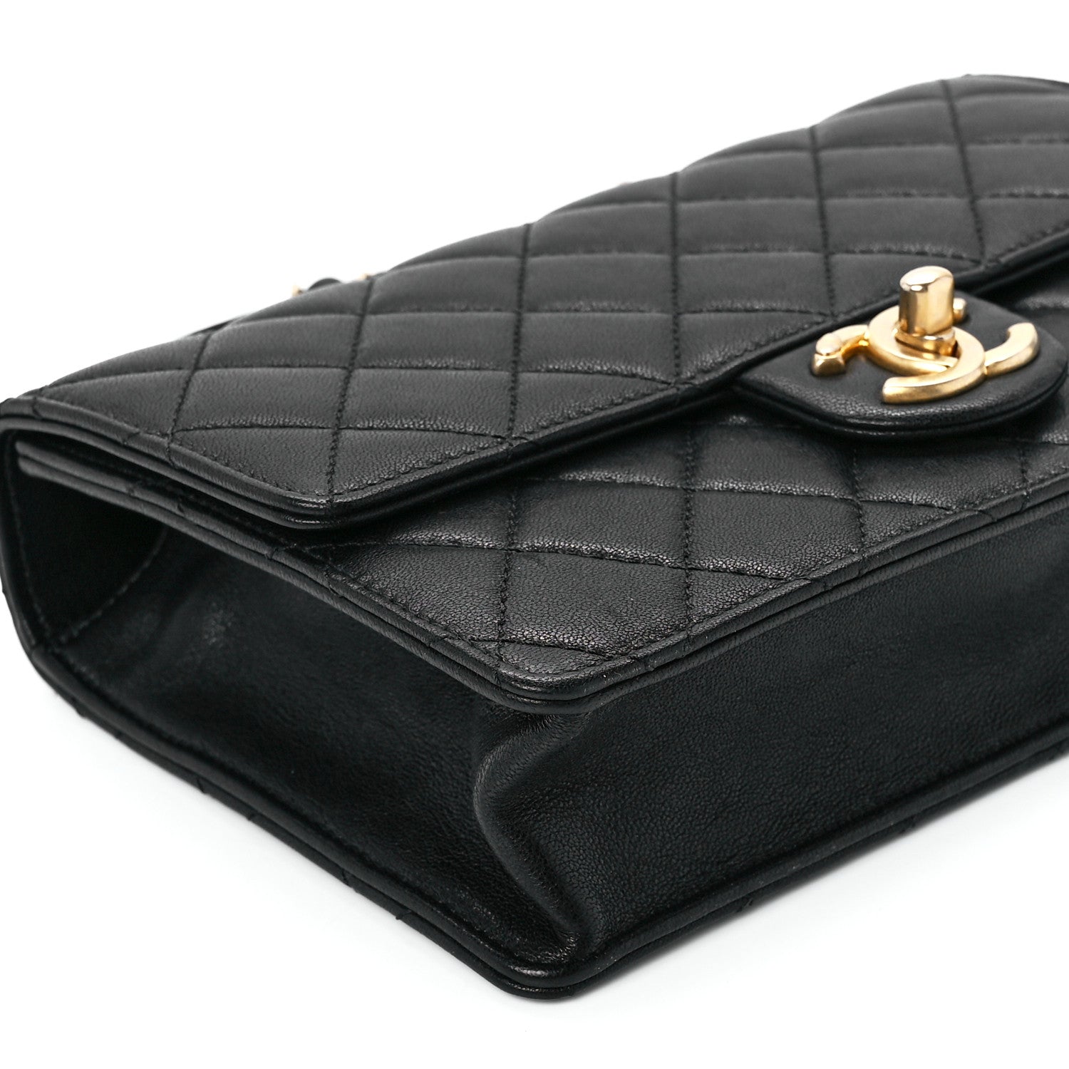 Chanel Lambskin Quilted Small Chic Pearls Flap Black 11 of 12