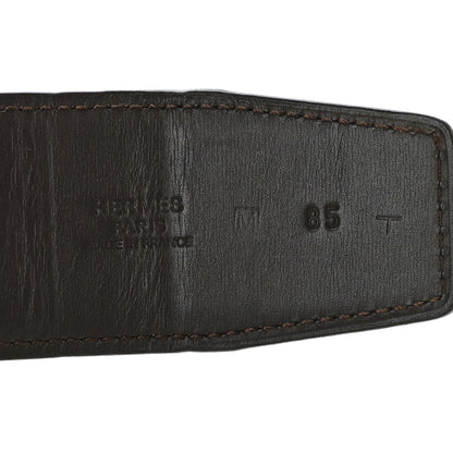 Hermes Box Swift 42mm Constance H Belt 85 Black Chocolate 3 of 5