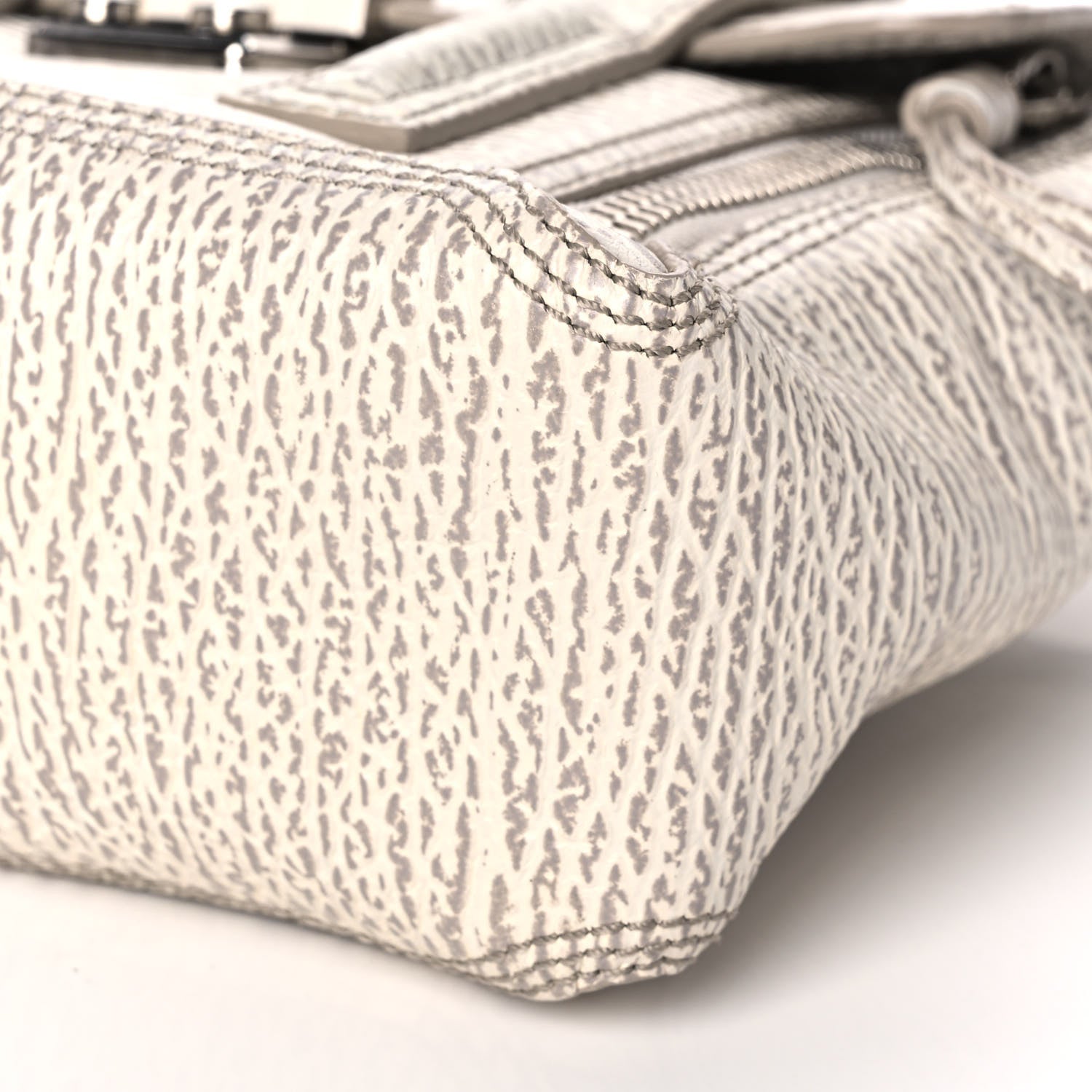 3.1 Phillip Lim Shark Embossed Textured Calfskin Mini Pashli Satchel Ivory Dove 10 of 10