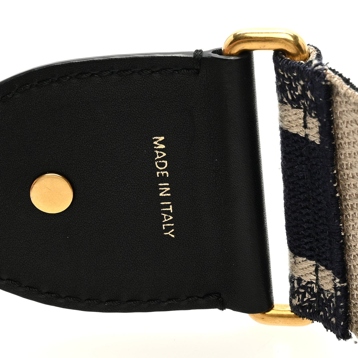 Canvas Embroidered Shoulder Strap Blue