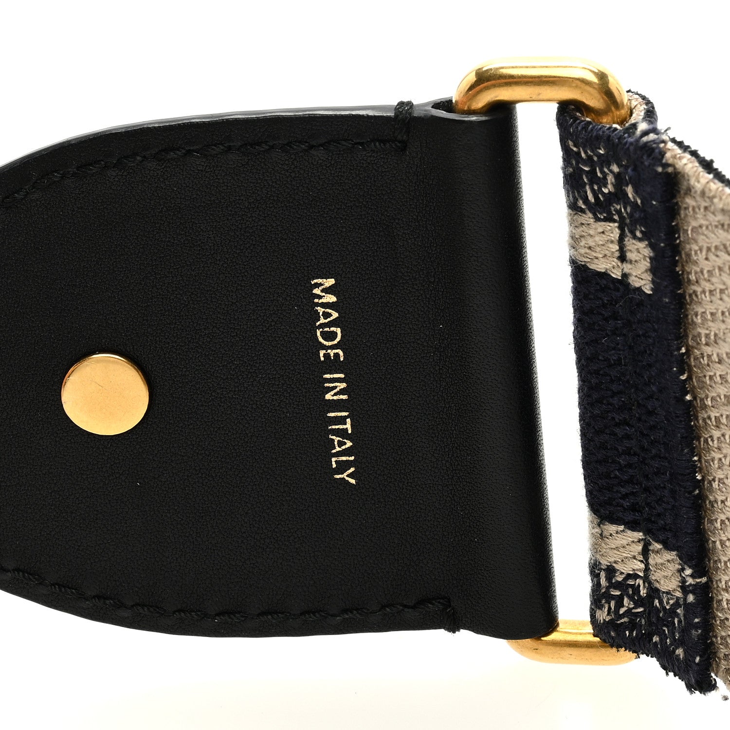 Christian Dior Canvas Embroidered Shoulder Strap Blue 4 of 4