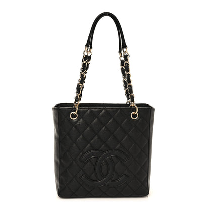 Chanel Caviar Quilted Petit Shopping Tote PST Black 1 of 8