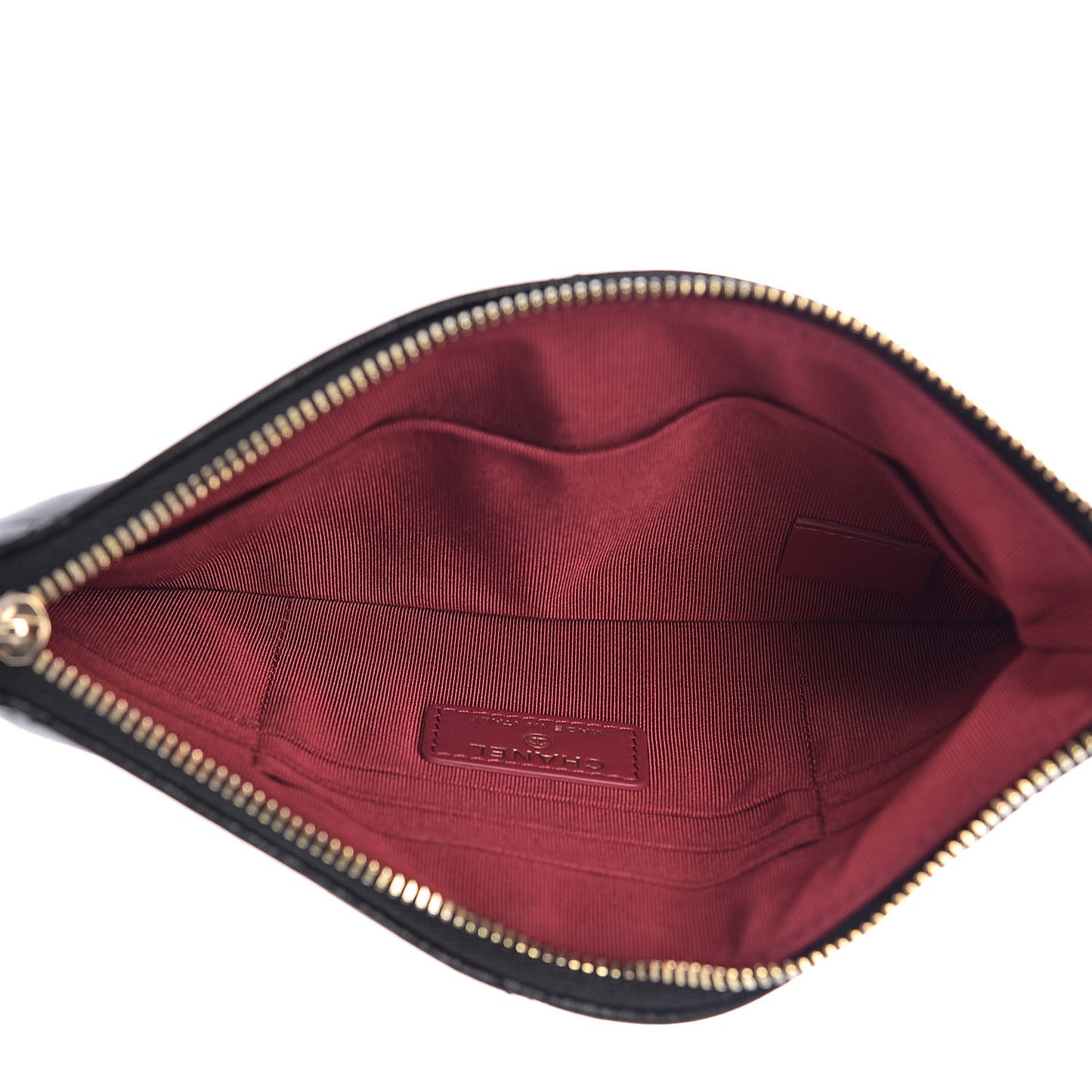 Goatskin Quilted 19 Cosmetic Case Black