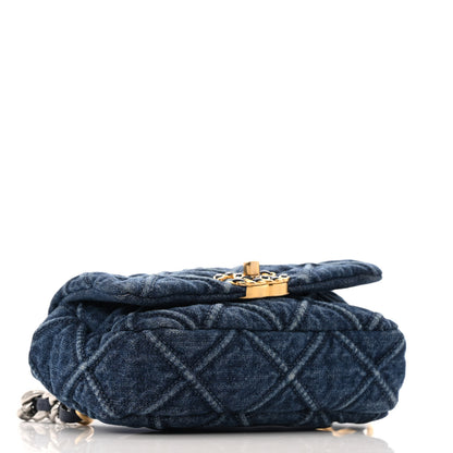Chanel Denim Quilted Chanel 19 Waist Bag Blue 4 of 16