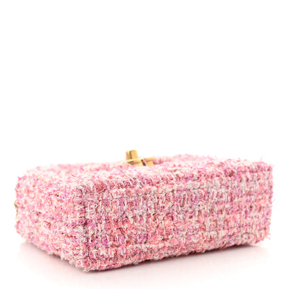 Chanel Tweed Quilted Mini Nano Kelly Shopper Pink 4 of 11
