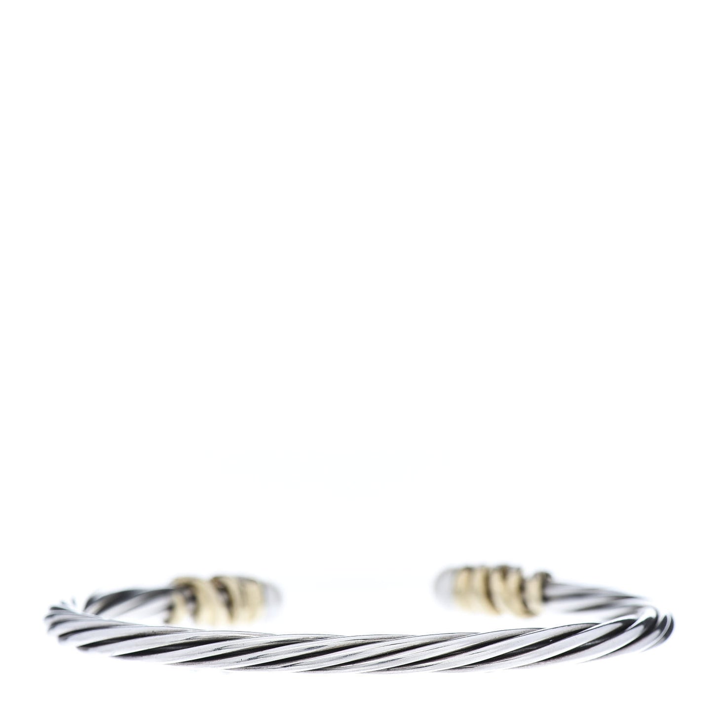 Sterling Silver 18K Yellow Gold Diamond Pearl 4mm Helena Cuff Bracelet