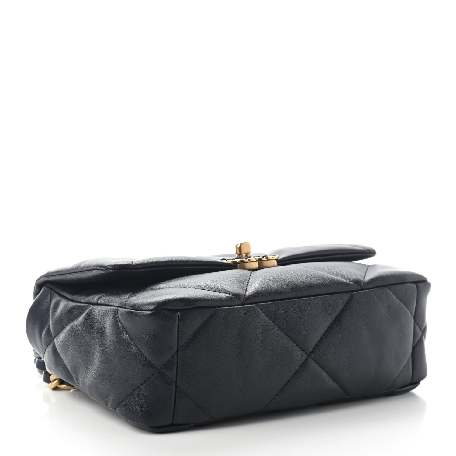 Chanel Lambskin Quilted Medium Chanel 19 Flap Navy Blue 4 of 9