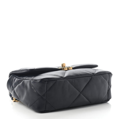 Chanel Lambskin Quilted Medium Chanel 19 Flap Navy Blue 4 of 9