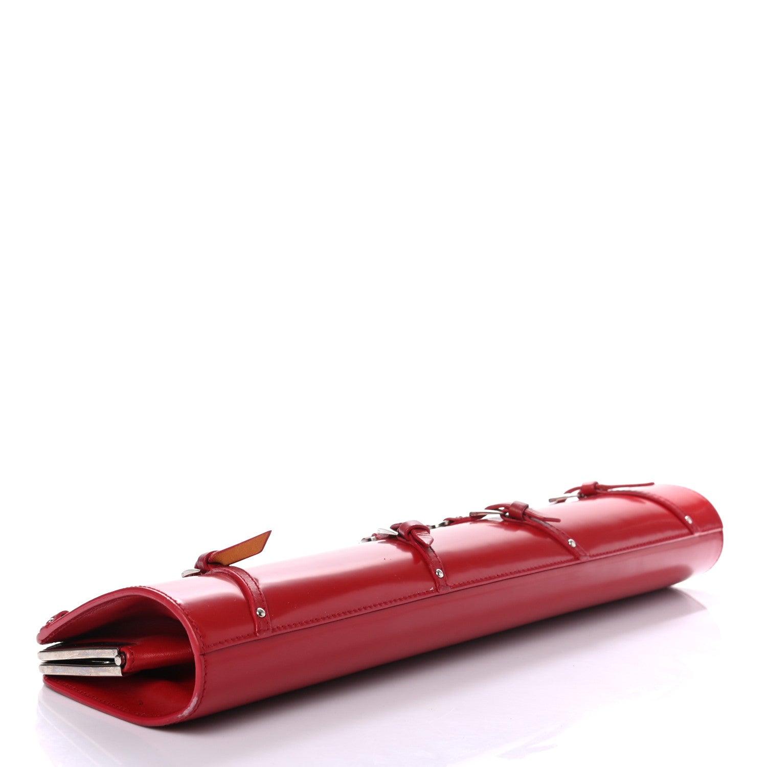 Christian Dior Glazed Calfskin Bondage Clutch Rouge 4 of 9