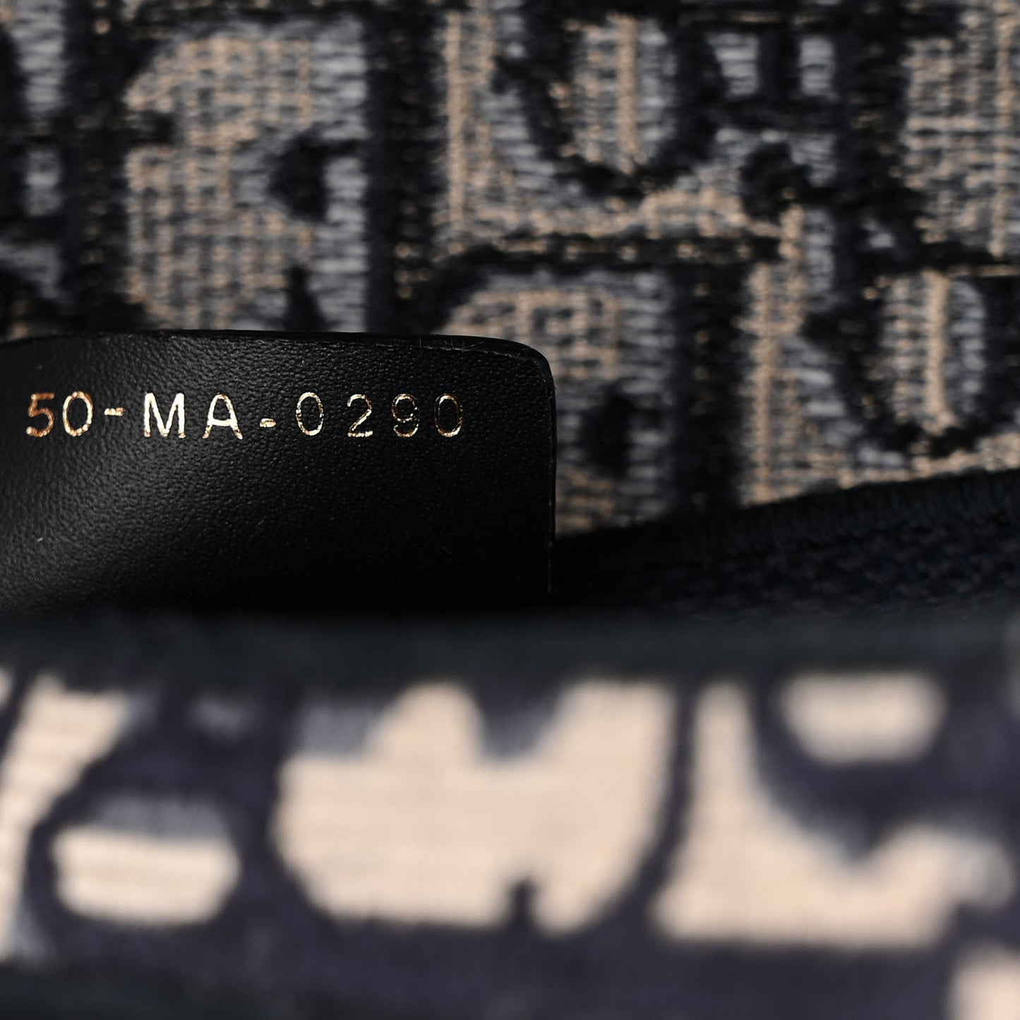 Oblique Embroidered Saddle Bag Blue