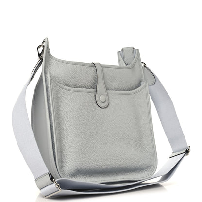 Hermes Taurillon Clemence Evelyne III PM Bleu Pale 3 of 10