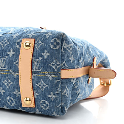 Louis Vuitton Monogram Denim CarryAll MM Blue 11 of 11