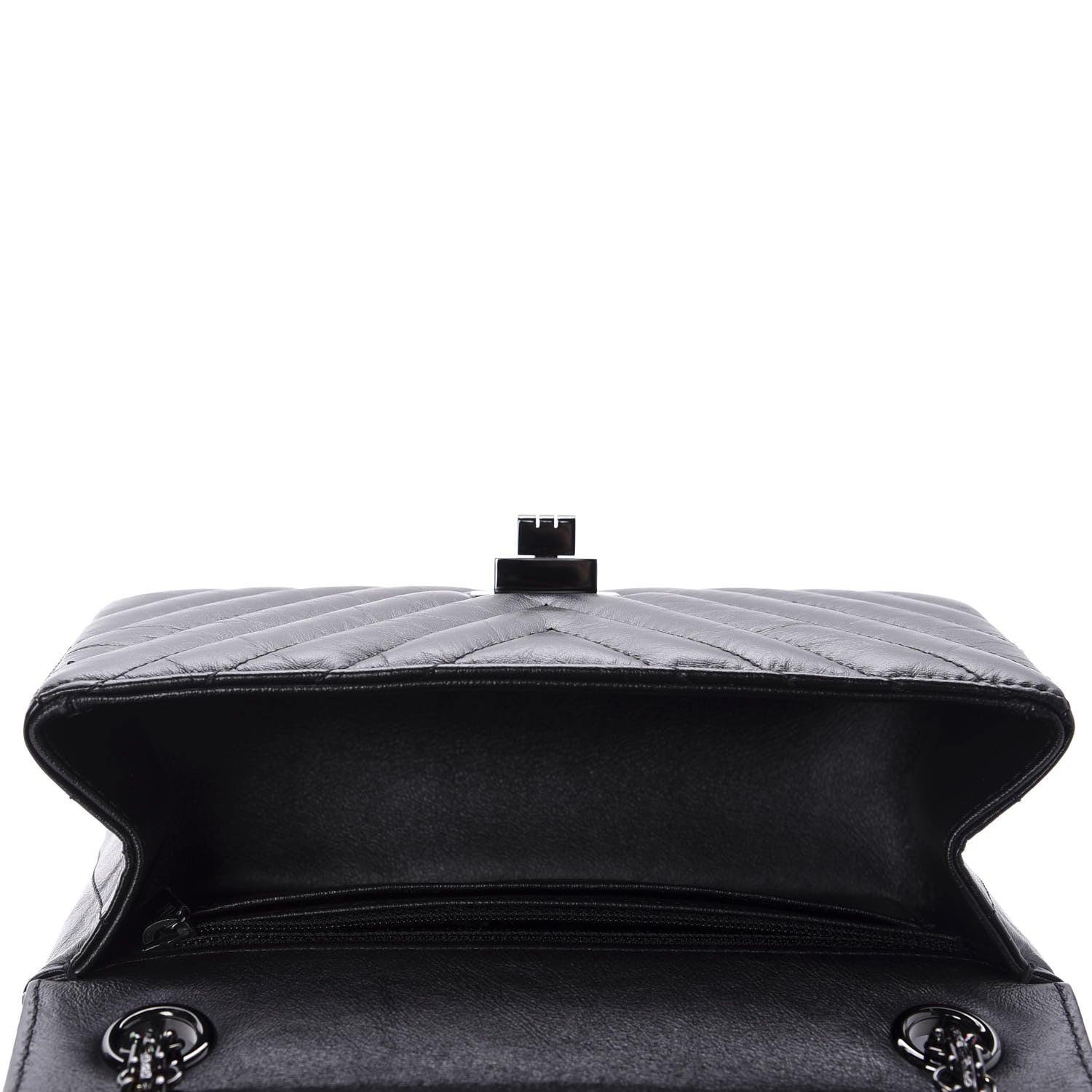 Chanel Aged Calfskin Chevron Quilted 2.55 Reissue Mini Flap So Black 6 of 11