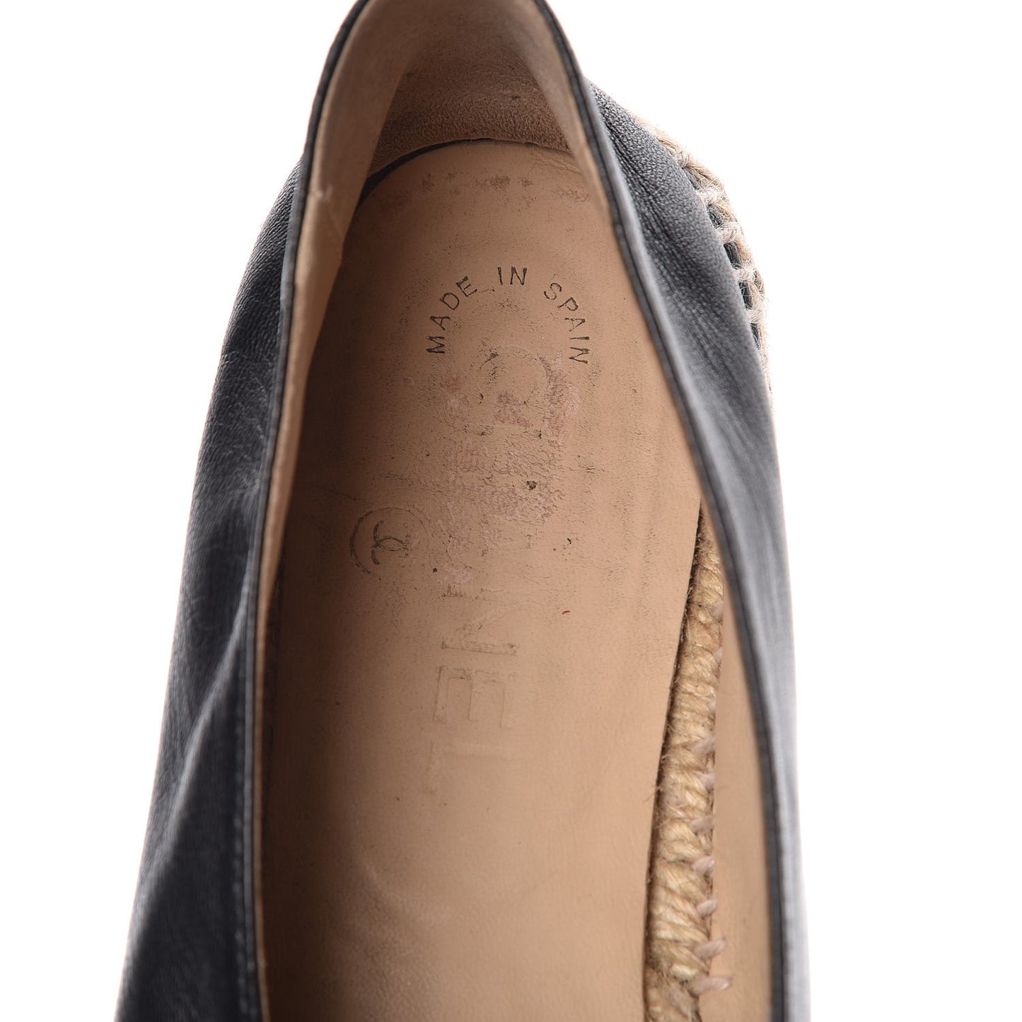 Lambskin CC Espadrilles 38 Black
