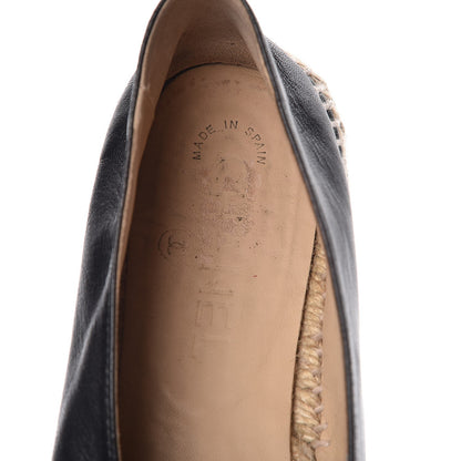 Chanel Lambskin CC Espadrilles 38 Black 11 of 22