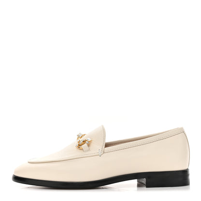 Gucci Malaga Kid Crystal Horsebit Womens Jordaan Loafers 36 Mystic White 1 of 12