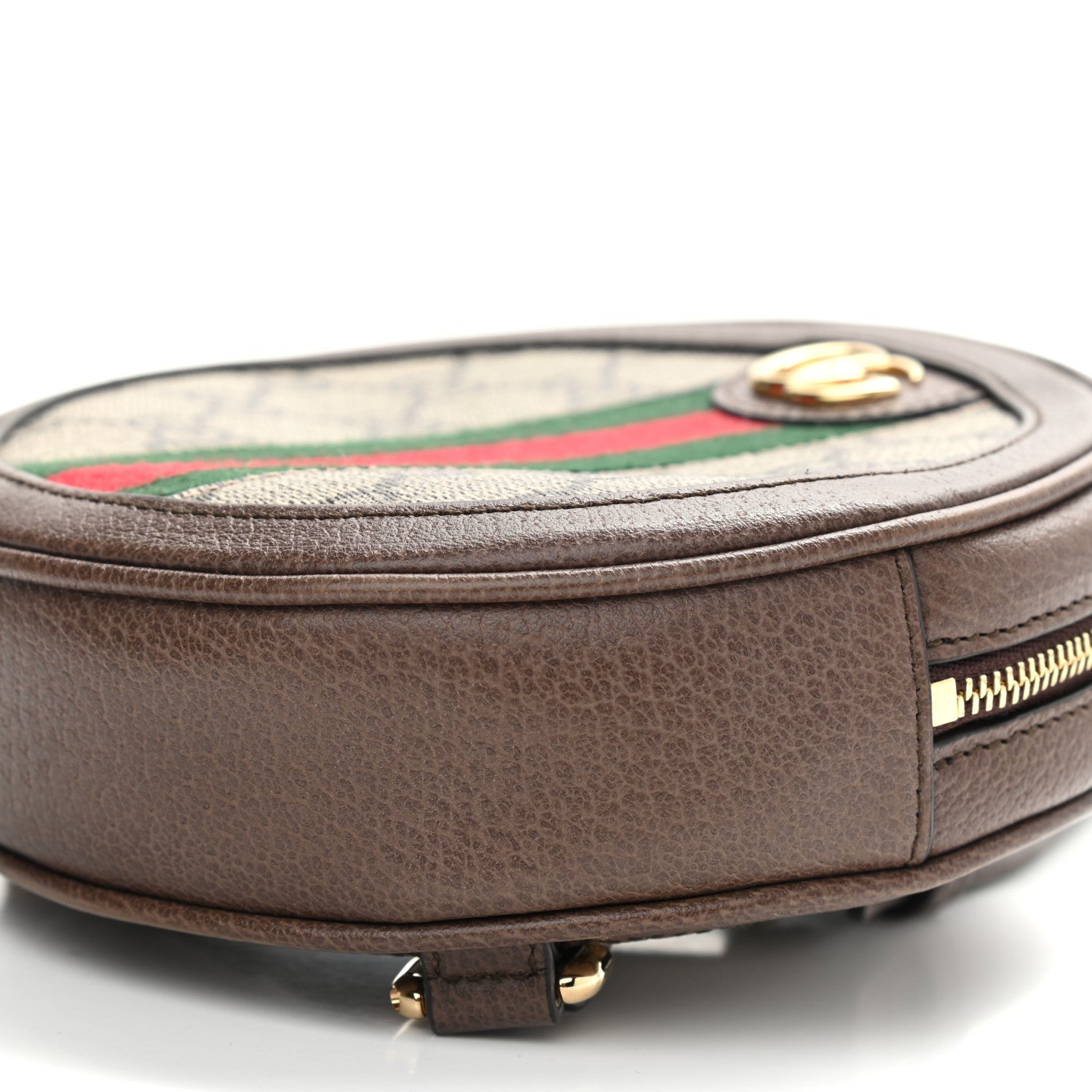 Gucci GG Supreme Monogram Web Mini Ophidia Round Backpack Brown 9 of 10