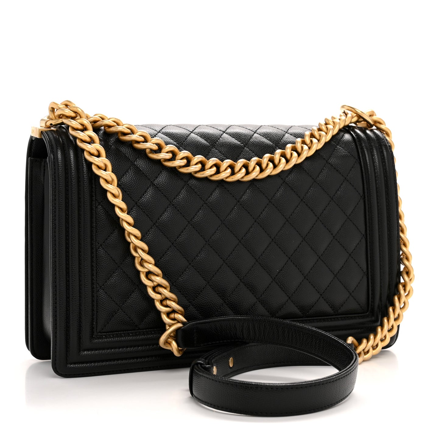 Caviar Quilted New Medium Boy Flap Black