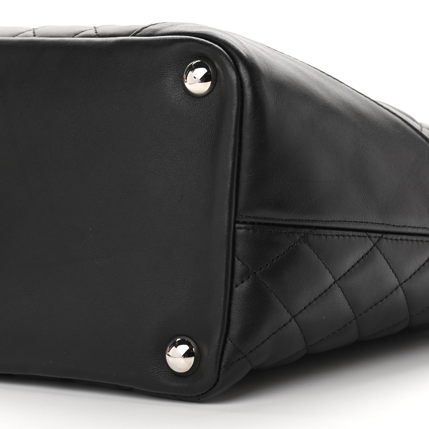 Chanel Calfskin Quilted Large Cambon Tote Black White 9 of 9