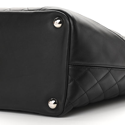 Chanel Calfskin Quilted Large Cambon Tote Black White 9 of 9