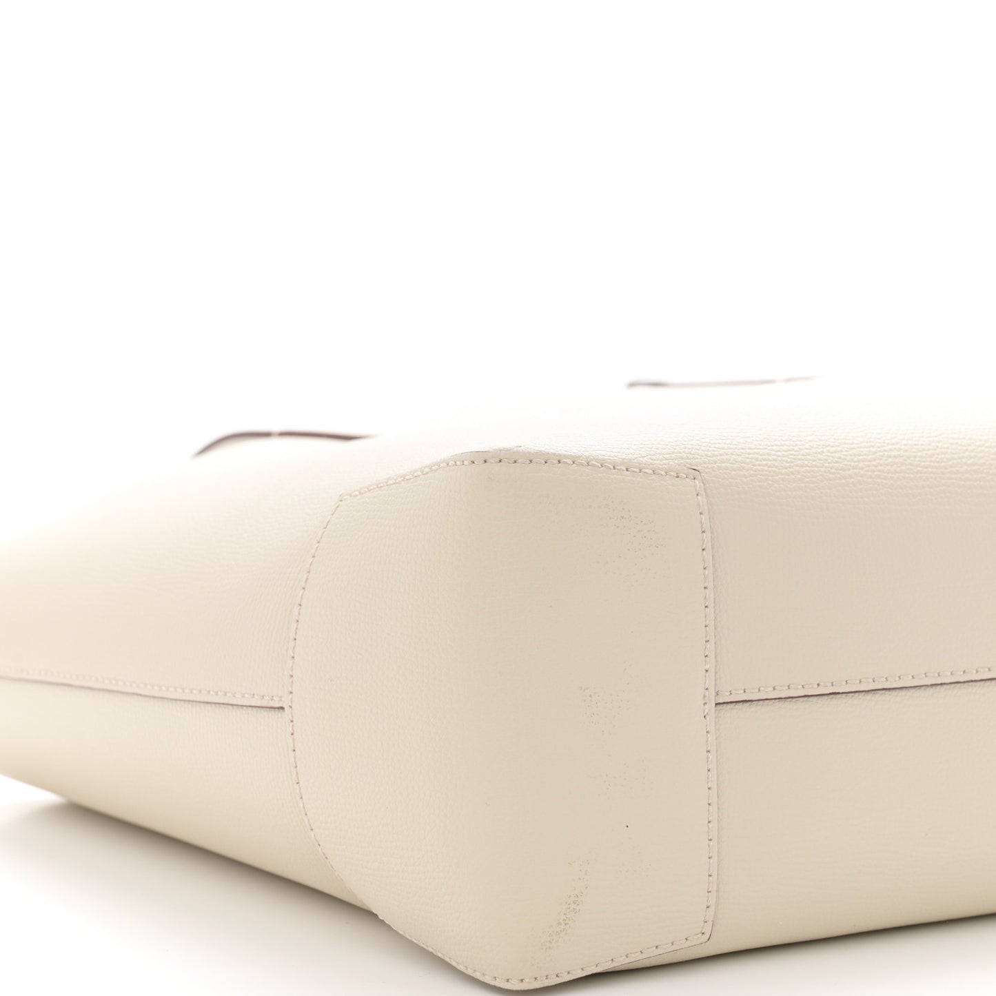 Calfskin Crest Embossed Small Tote Limestone