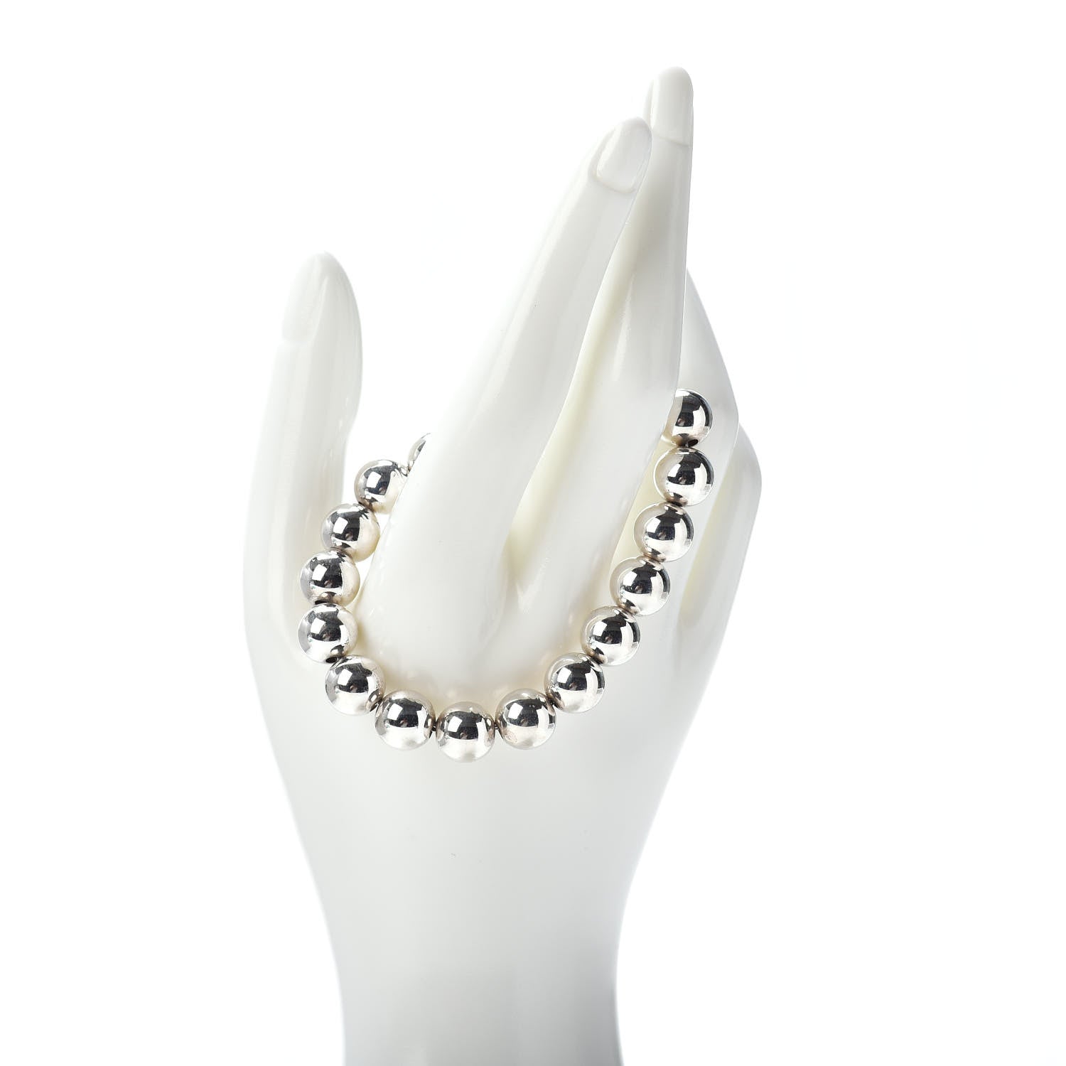 Tiffany Sterling Silver 10mm HardWear Ball Bracelet 2 of 4
