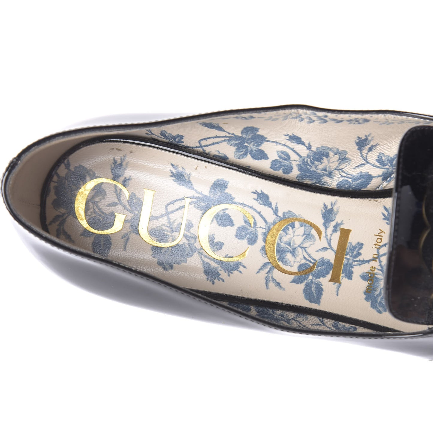 Vernice GG Victoire 55mm Loafer Pumps 38.5 Black