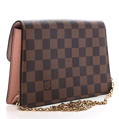 Louis Vuitton Damier Ebene Croisette Chain Wallet Magnolia 4 of 10