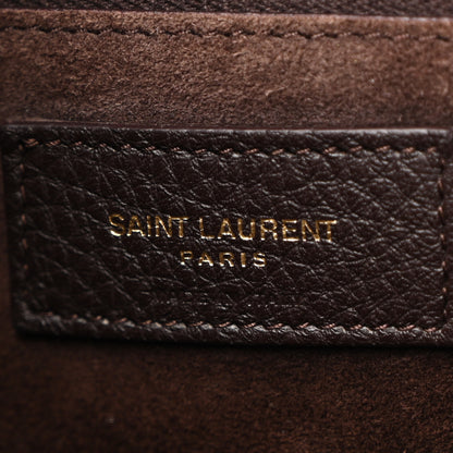Saint Laurent Grained Deerskin Bea Tote Sweet Chocolate 6 of 13