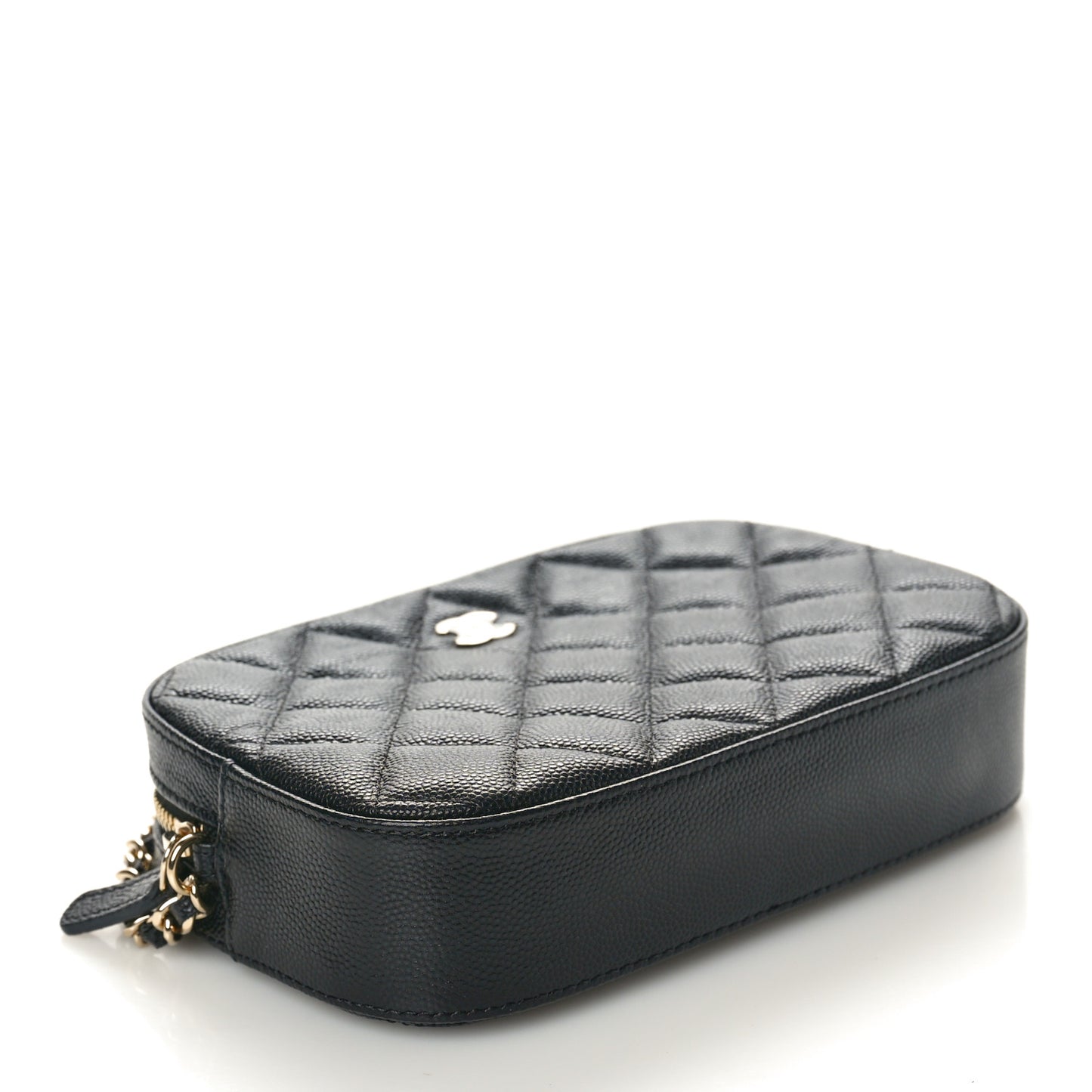 Caviar Quilted Vanity With Chain Black