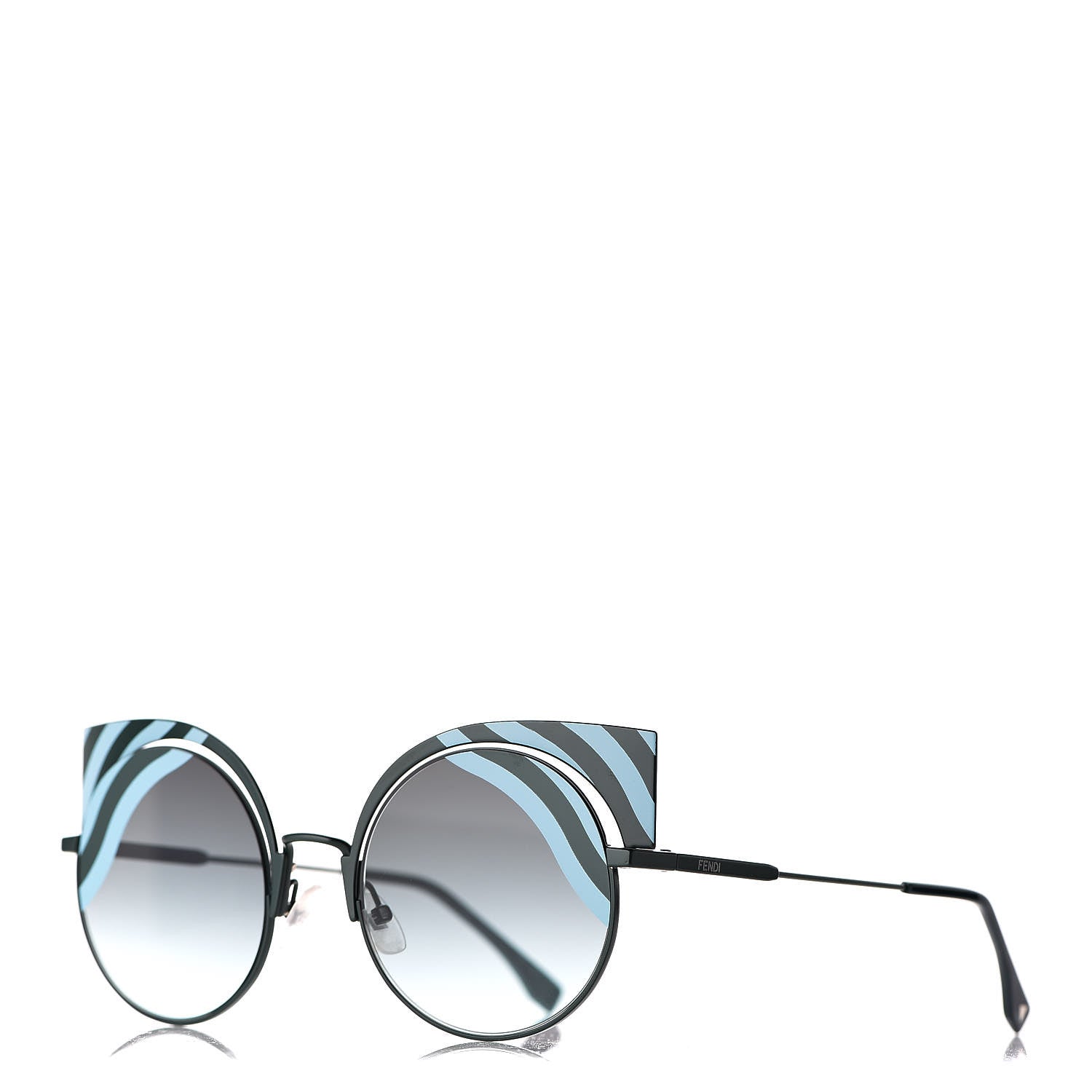 Fendi Hypnoshine Sunglasses FF 0215/S Matte Blue Green 1 of 8