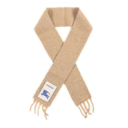 Burberry Wool Mohair Fringe Scarf Beige 1 of 3