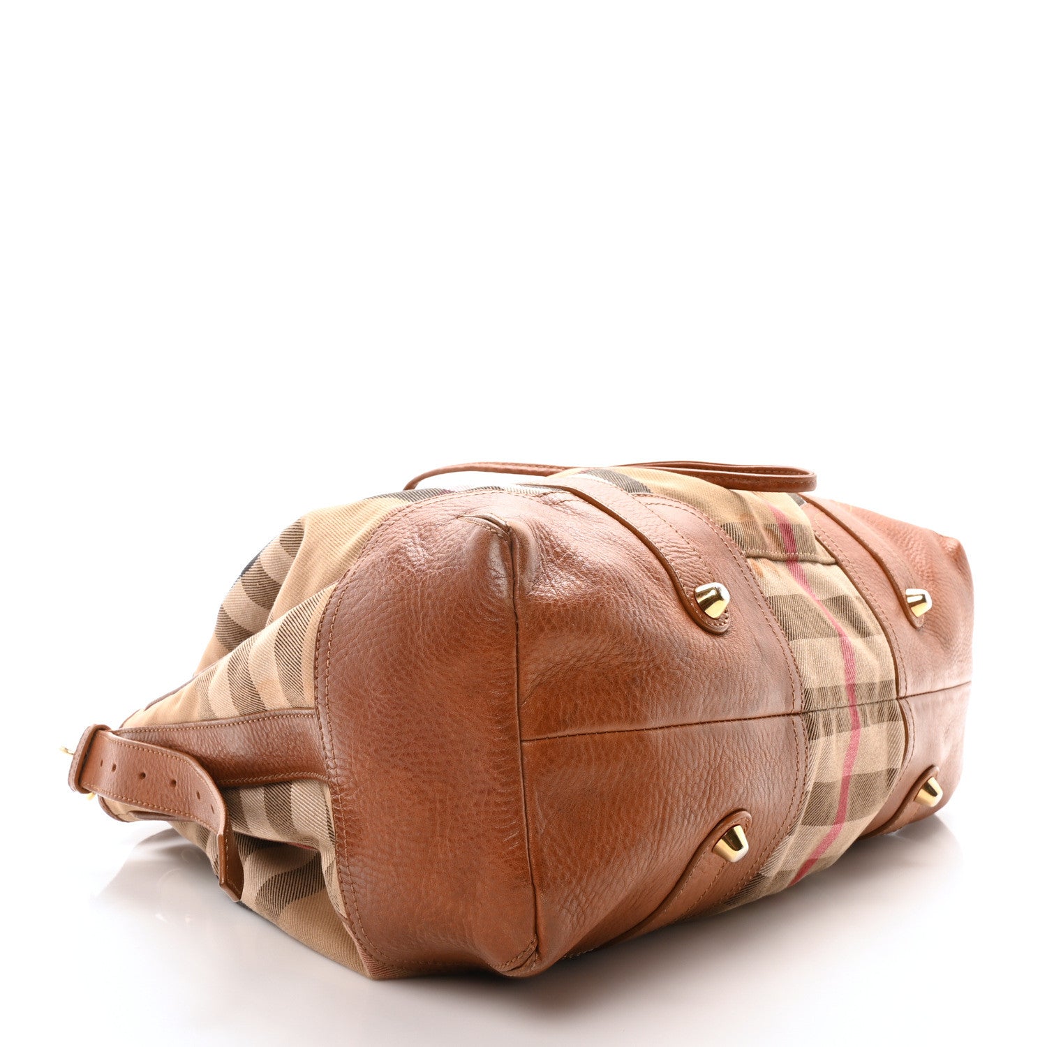 Burberry House Check Bridle Calfskin Hobo Brown 4 of 11