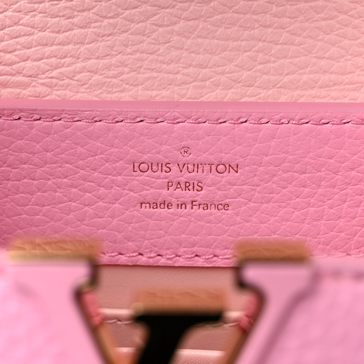 Louis Vuitton Taurillon Flower Chain Capucines Mini Candy Pink 6 of 8