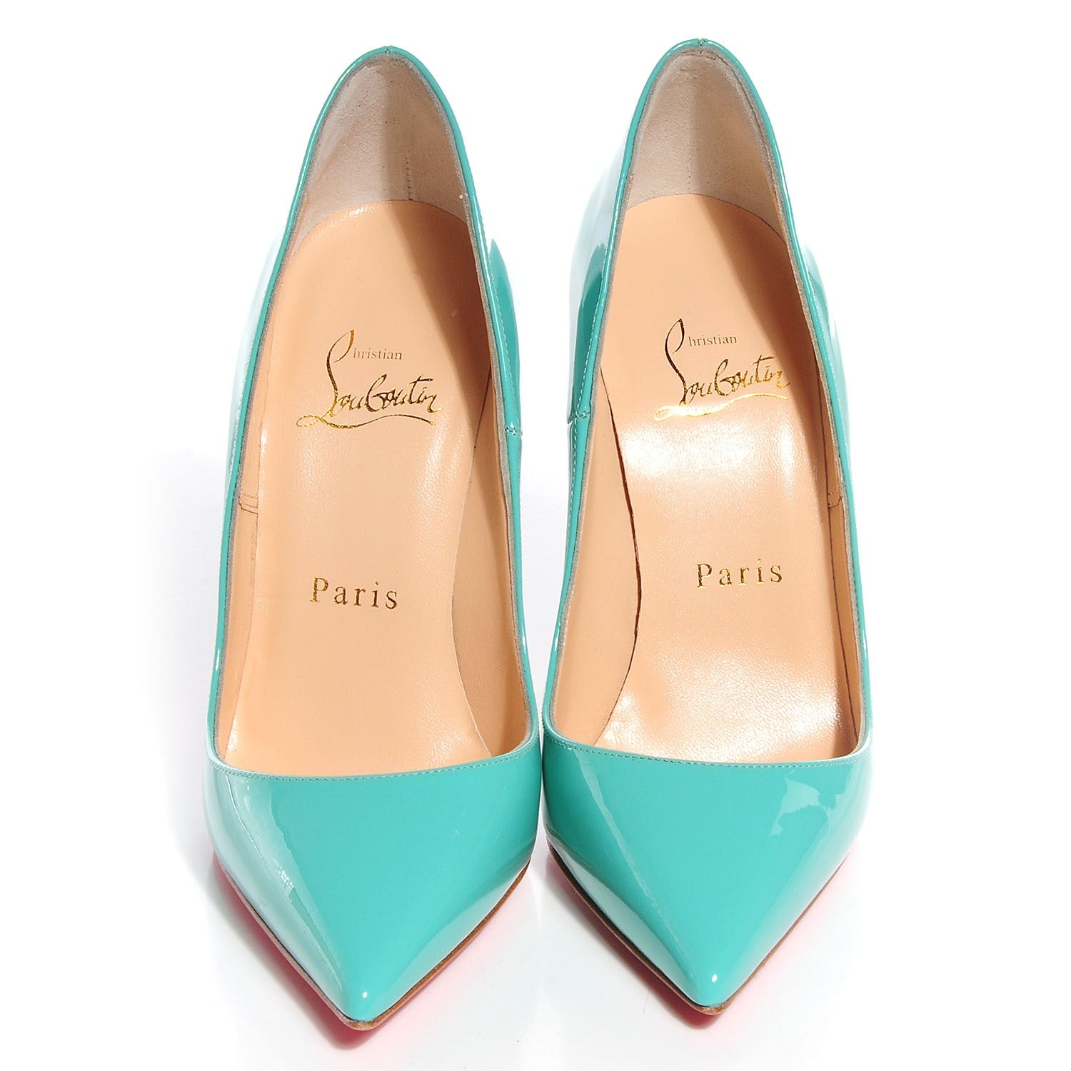 Christian Louboutin Patent So Kate 120 Pumps 35 Aquamarine 2 of 7