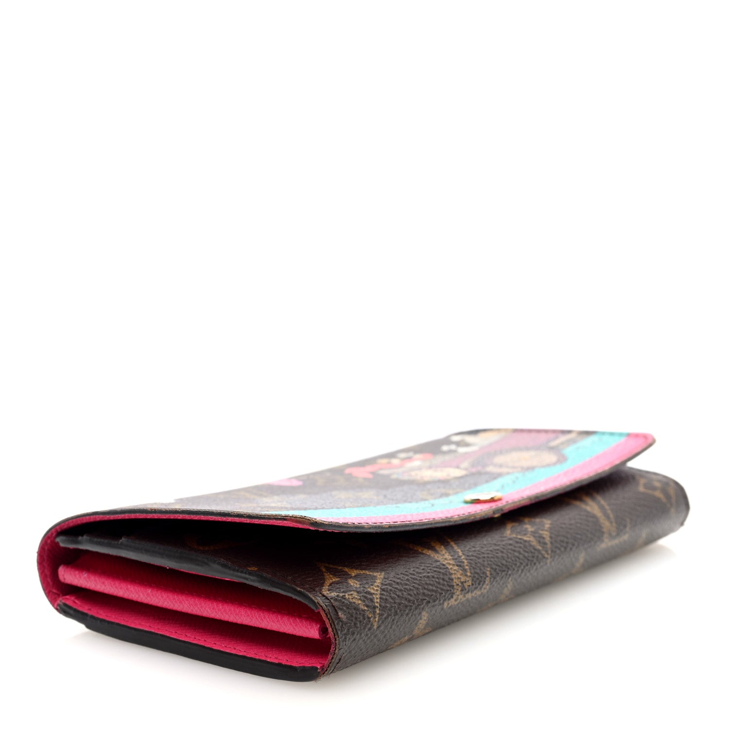 Louis Vuitton Monogram 2015 Christmas Animation Sarah Wallet Hibiscus 4 of 9