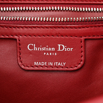 Christian Dior Lambskin Small Demi Lune Flap Red 6 of 10