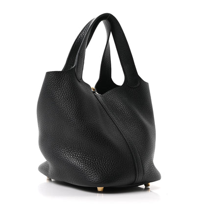 Hermes Taurillon Clemence Picotin Lock 18 PM Black Black 5 of 21