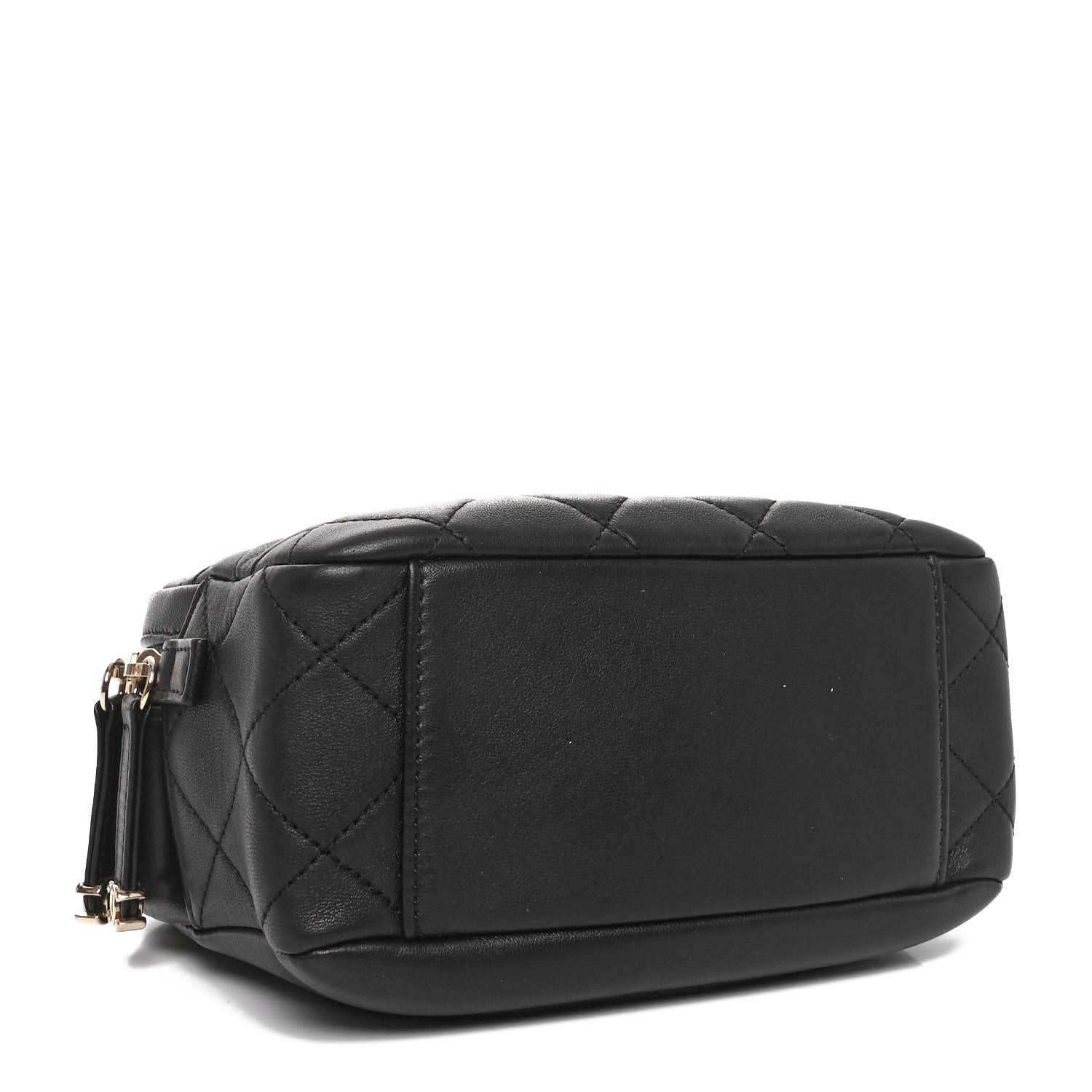 Chanel Lambskin Quilted Studded Quilted Vanity Case With Chain Black 4 of 10