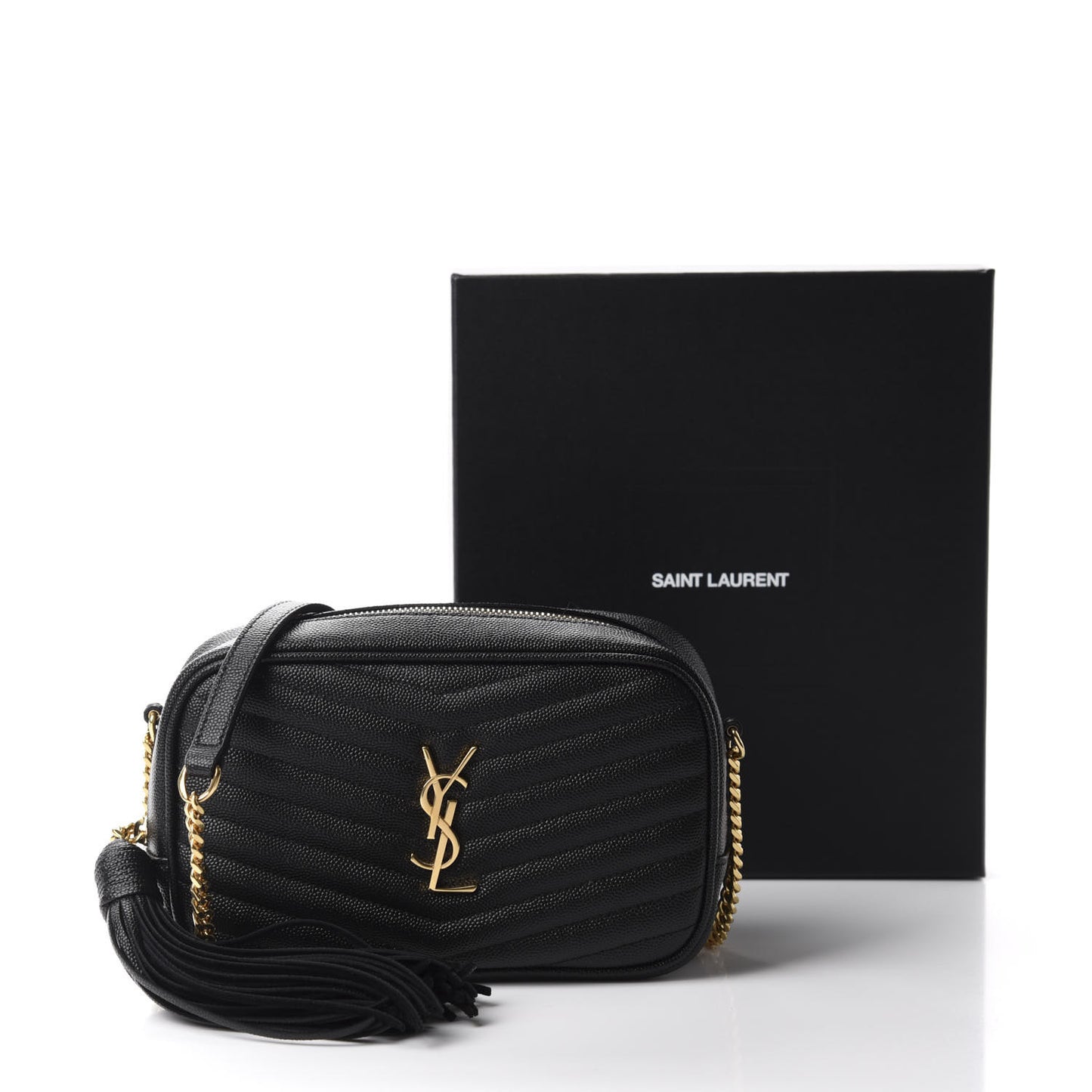 Grain De Poudre Matelasse Monogram Mini Lou Camera Bag Black