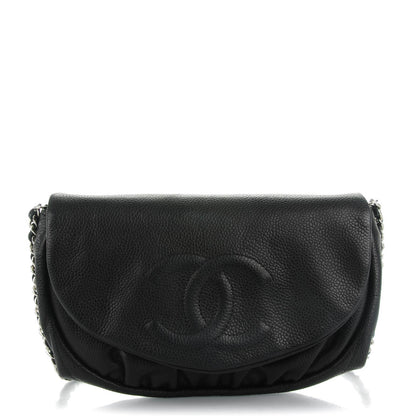 Chanel Caviar Half Moon Wallet On Chain WOC Black 1 of 8