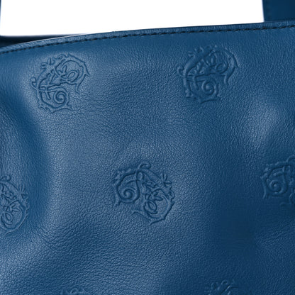 Chloe Smooth Calfskin Rose Embroidered Tao Zipped Tote Blue 15 of 15