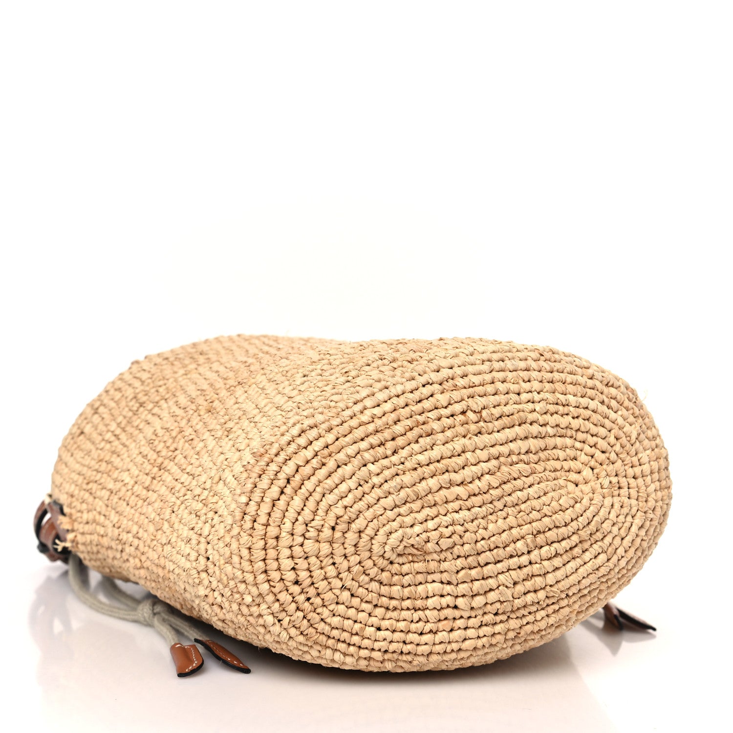 Loewe Calfskin Raffia Anagram Paulas Ibiza Pochette Bag Natural Tan 4 of 8