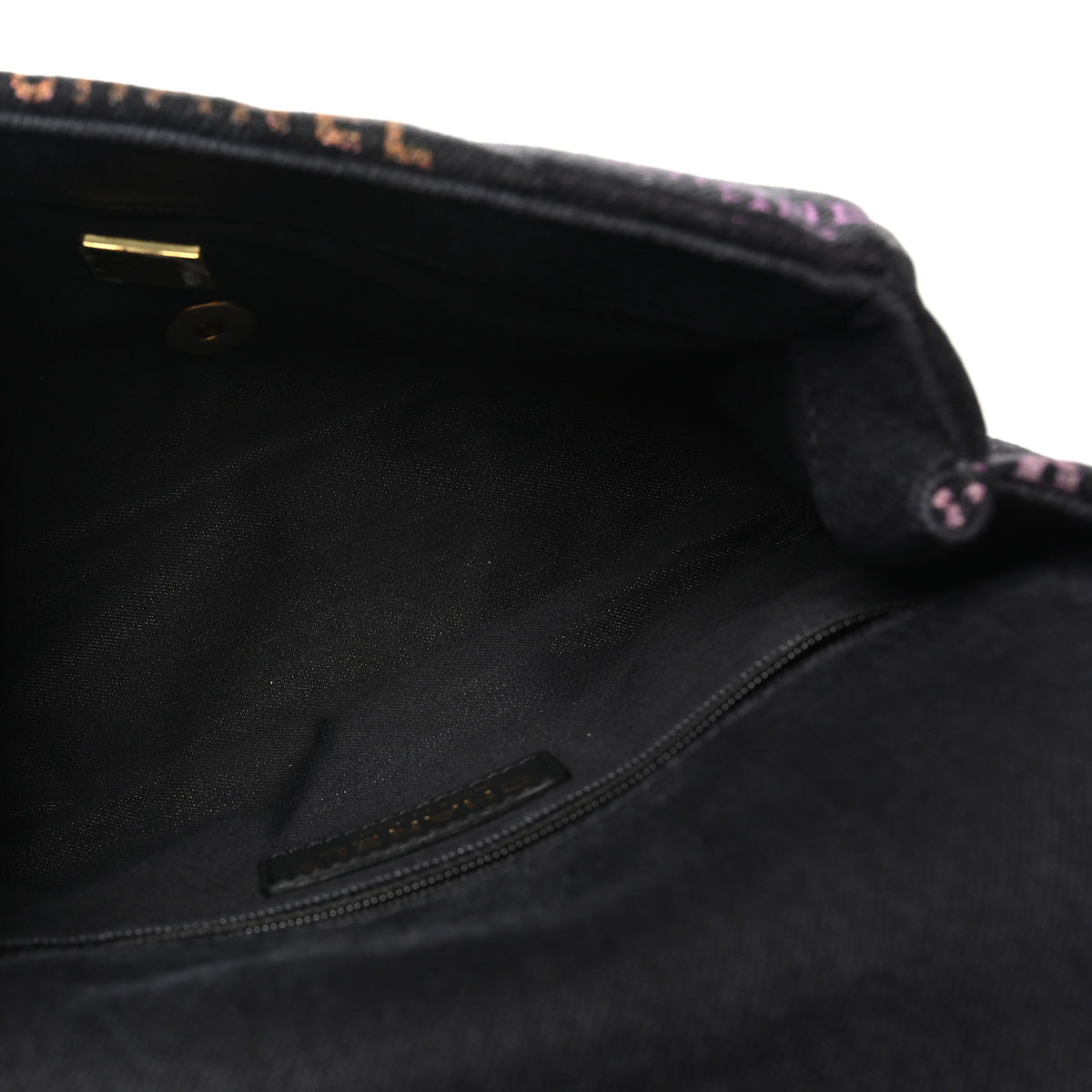 Denim Quilted Denim Mood Mini Rectangular Flap Black Multicolor